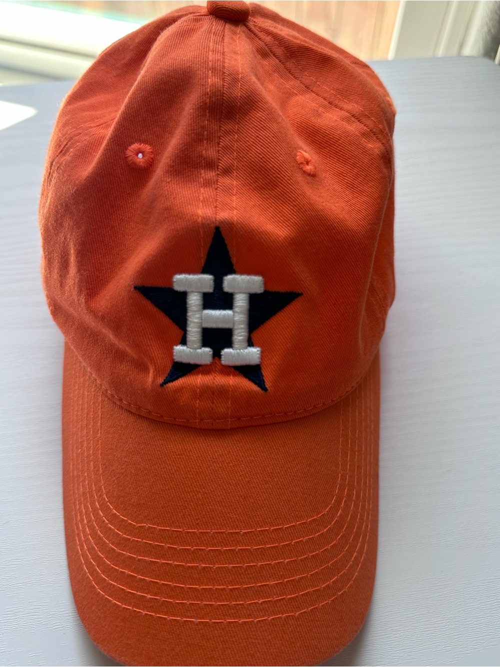 Men's Houston Astros Orange Baseball Cap with Star H Embroidery